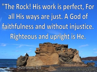 Deuteronomy 32:4 The Rock His Word Is Perfect (white)